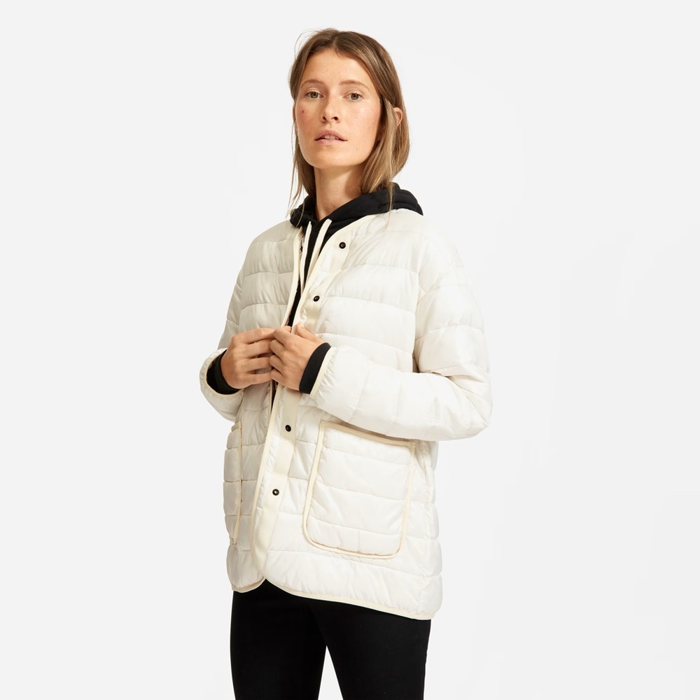 Everlane White ReNew Channeled Liner
